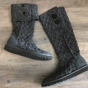 Grey Cardy Knit Uggs